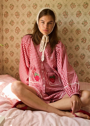 Bobbie bluse Red Checks Sissel Edelbo 